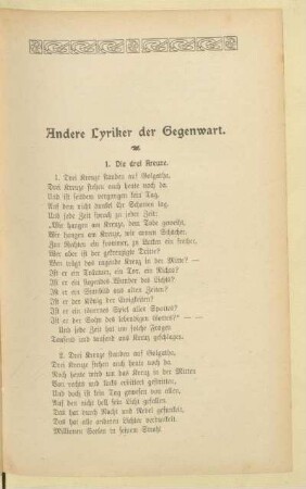 Andere Lyriker der Gegenwart