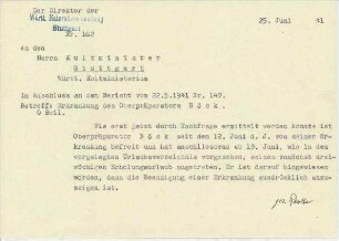 Erkrankung des Oberpräparators Böck