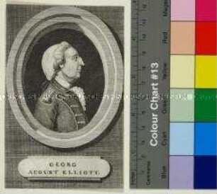 Porträt des englischen Offiziers George Augustus Elliott