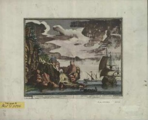 Ansicht Küste von Kalabrien, Kupferstich, 1702 : Orae Maritimae Calabrinae Orientem Versus Conspectus Pulcherrimus : Cum Privil. = Italiaans Gesicht van de Kalabreesche Kust; Oostwaart / Pet. Schenk exc.. - Amstelod[ami] , [1702]. - 1 Kunstbl. : Kupferst. ; Plattengr. 27 x 22 cm ++++ Auch enth. in: Petri Schenkii Hecatompolis sive totius orbis terrarum oppida nobiliora centum
