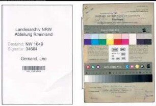 Entnazifizierung Leo Gernand , geb. 14.05.1904 (Stadtangestellter)