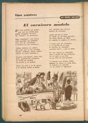 El carnicero modelo : Tipos populares