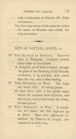 Sets of battles, seiges, &c