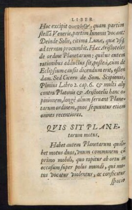 Quis Sit Planetarum motus.