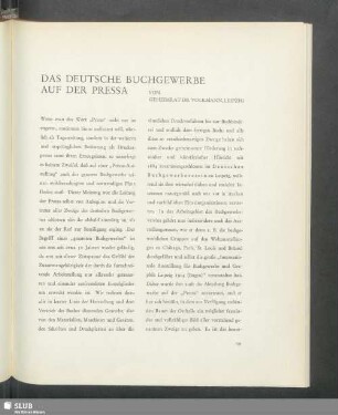 Das deutsche Buchgewerbe auf der Pressa