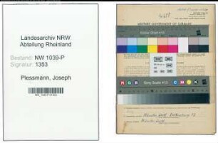 Entnazifizierung Joseph Plessmann , geb. 29.04.1911 ()