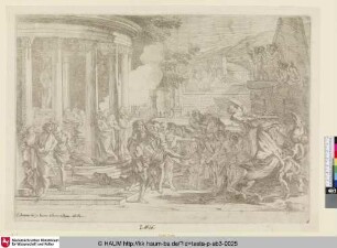 [L'Avvelenamento di Sinorice; Les serviteurs de Sinorix rapportant dans son char leur maître; The Poisoning of Sinoris; Sinorix, von Camma vergiftet, wird aus dem Tempel getragen]