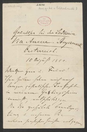 Brief an Oskar Eichberg : 10.08.1880