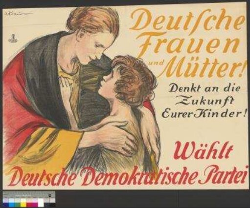 Wahlplakat der DDP zur Reichstagswahl am 7. Dezember                                         1924