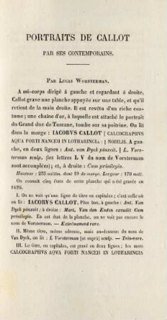 Portraits de Callot par ses contemporains