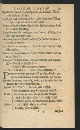 Caput decimumquintum. De Pomis.