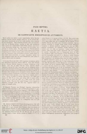 Pars septima: Raetia