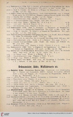 Ordensmeister, Aebte, Wallfahrtsorte etc. (Nr. 1139 - 1176)