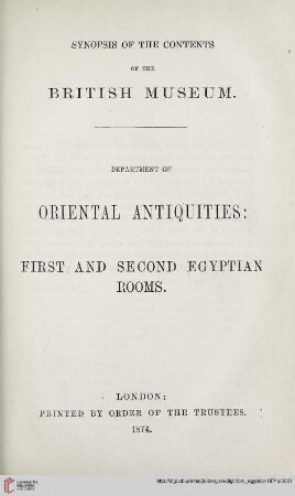First and second Egyptian rooms