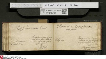 Stammbuch des U. J. Schrader aus Hannover