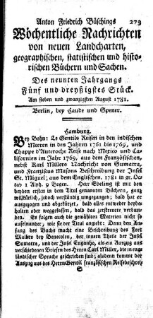 Fünf und dreyßigstes Stück
