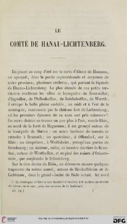 3: Le comté de Hanau-Lichtenberg