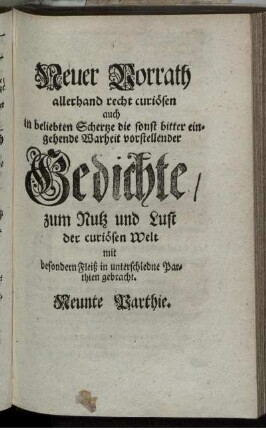 Neunte Parthie.