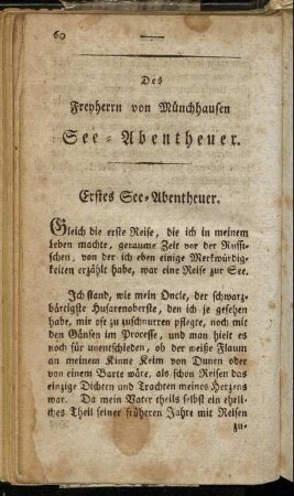 Erstes See-Abentheuer