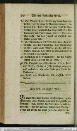 Acht und funfzigster Brief
