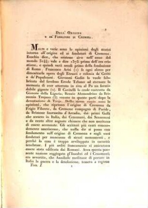 Memorie storiche della citta die Cremona, 1