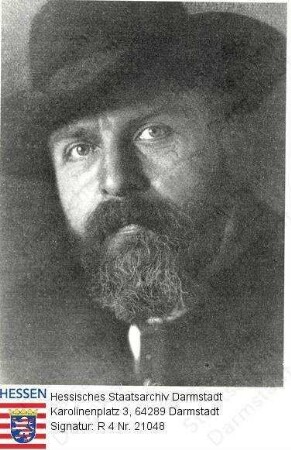 Ritzert, Karl (1880-1951) / Porträt mit Hut, Kopfbild