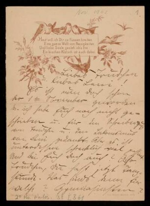 Brief von Franz Rosenzweig an Helene Frank und Gertrud Oppenheim