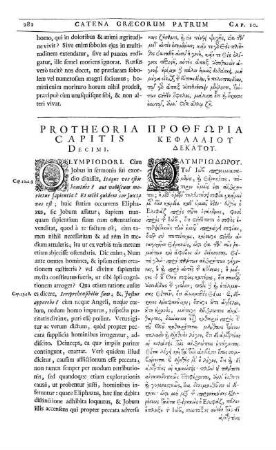 Protheoria Capitis Decimi.