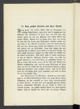 11. Von großen Freveln und ihrer Strafe