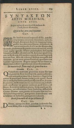 Syntaxeōn Artis Mirabilis, Liber XVIII.