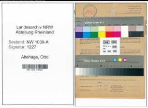 Entnazifizierung Otto Altehage , geb. 04.07.1900 (Fabrikant)