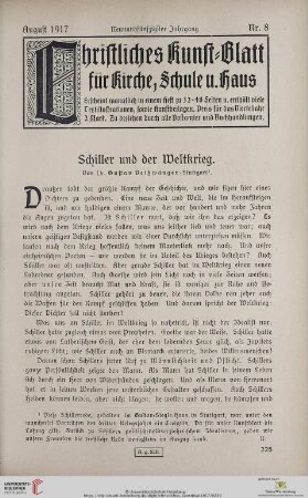 Nr. 8 (August 1917)