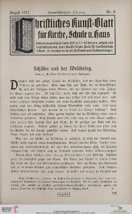 Nr. 8 (August 1917)
