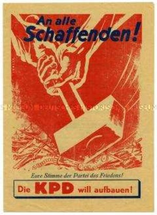 Wahlaufruf und -forderungen der Kieler KPD zur den Kommunalwahlen 1946