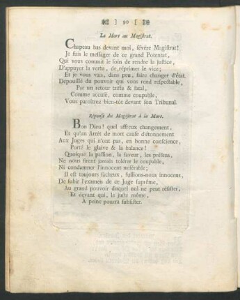 La Mort au Magistrat = Der Tod zum Rathsherrn