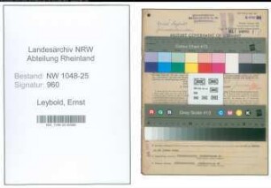 Entnazifizierung Ernst Leybold , geb. 07.09.1887 (Makler)