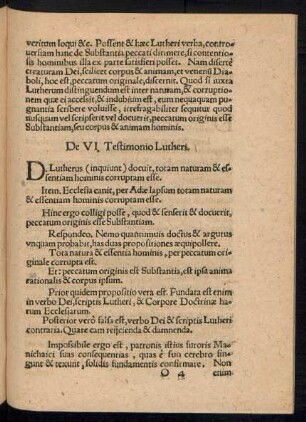 De VI. Testimonio Lutheri.