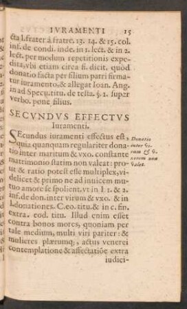 Secundus Effectus Iuramenti.