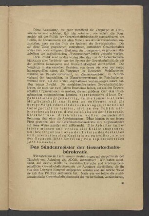 Das Sündenregister der Gewerkschaftsbürokratie