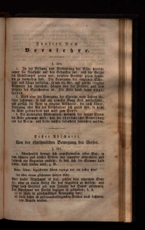 Fünftes Buch. Verslehre.