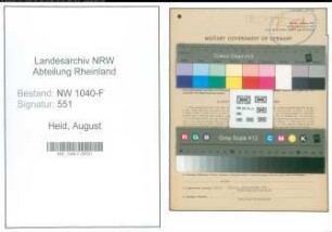 Entnazifizierung August Heid , geb. 02.07.1905 (Zollsekretaer)