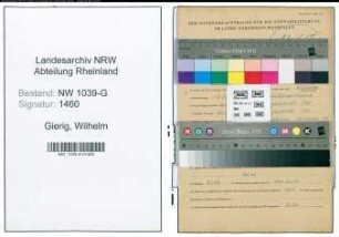 Entnazifizierung Wilhelm Gierig , geb. 17.10.1909 (Angestellter)