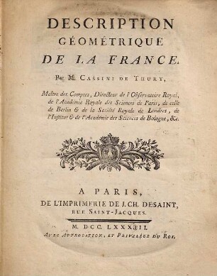 Description géometrique de la France
