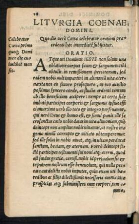 Liturgia Coenae Domini.