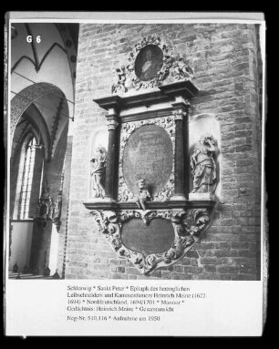 Epitaph des herzoglichen Leibschneiders und Kammerdieners Heinrich Meine (1622-1694)