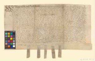 Obligation über 750 Taler, die Hans v. Rohr den Städten Berlin, Cölln, Neuruppin, Kyritz und Wusterhausen leiht.