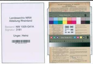 Entnazifizierung Heinz Unger , geb. 04.10.1919 (Polizist)