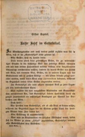Josef Kaiser : Historischer Roman aus den Zeiten Kaiser Josefs. [1. Teil]