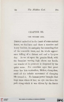 Chapter III: The hidden god