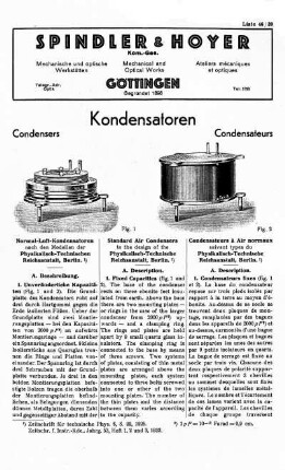 Liste 46/39: Kondensatoren